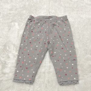 🎀 3-6 months baby girl pants star print 🎀 baby girl clothes gray